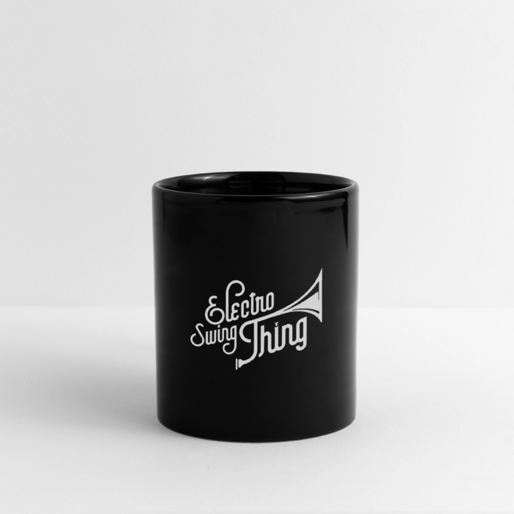 Electro Swing Thing – Keramiktasse (Schwarz | Weißer Print) - black