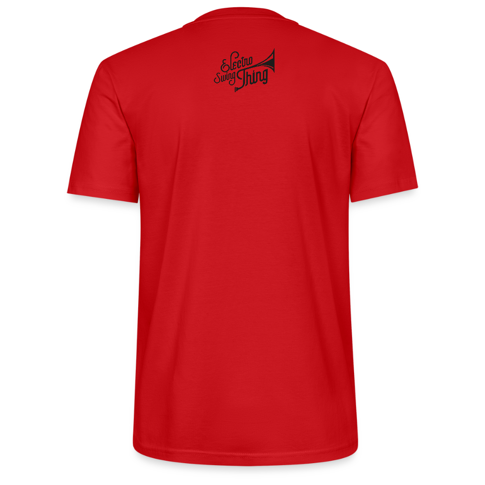 Electro Swing Thing – Unisex Bio T-Shirt (Großer Frontprint & Kleiner Backprint) - red