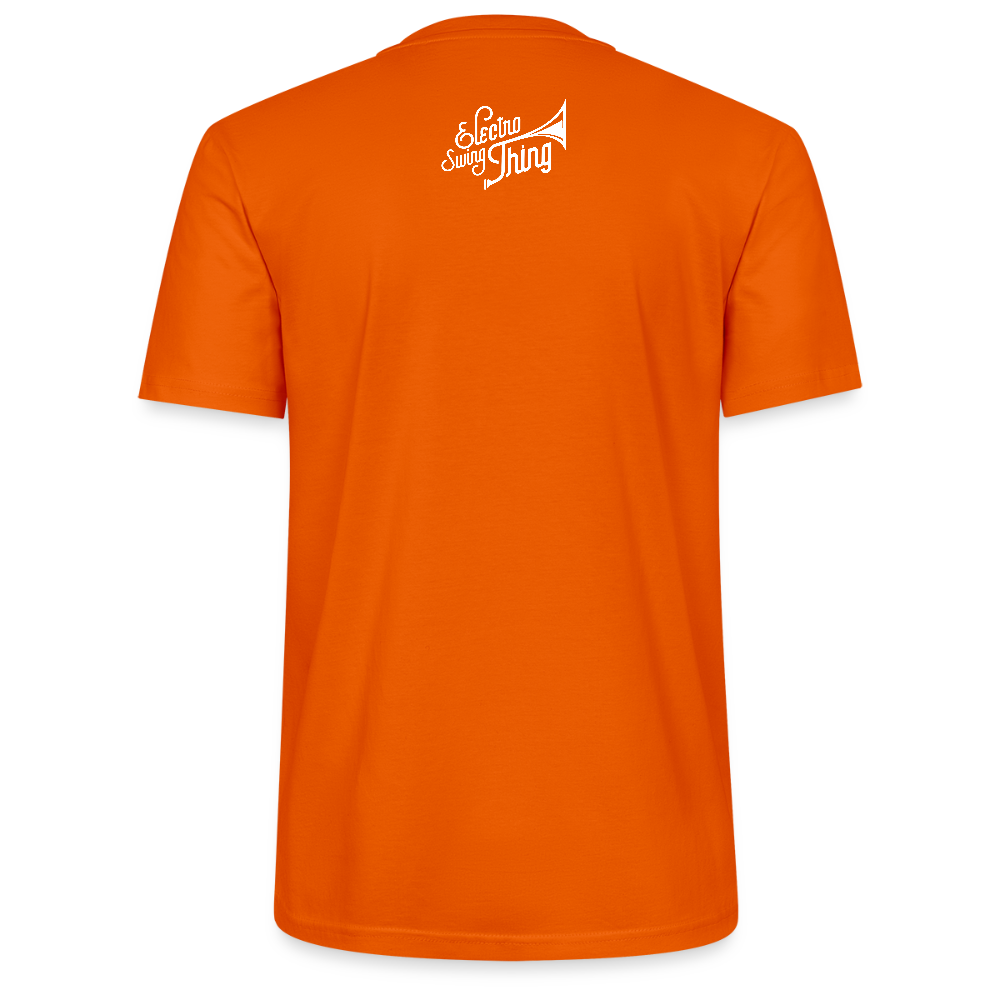 Electro Swing Thing – Bio T-Shirt (Unisex, Front & Kleiner Back Print) - bright orange