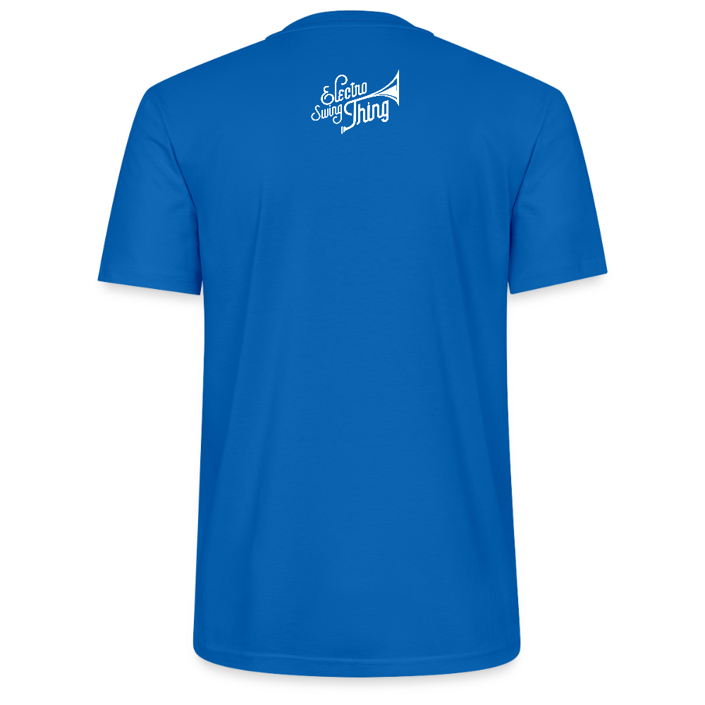 Electro Swing Thing – Bio T-Shirt (Unisex, Front & Kleiner Back Print) - peacock-blue