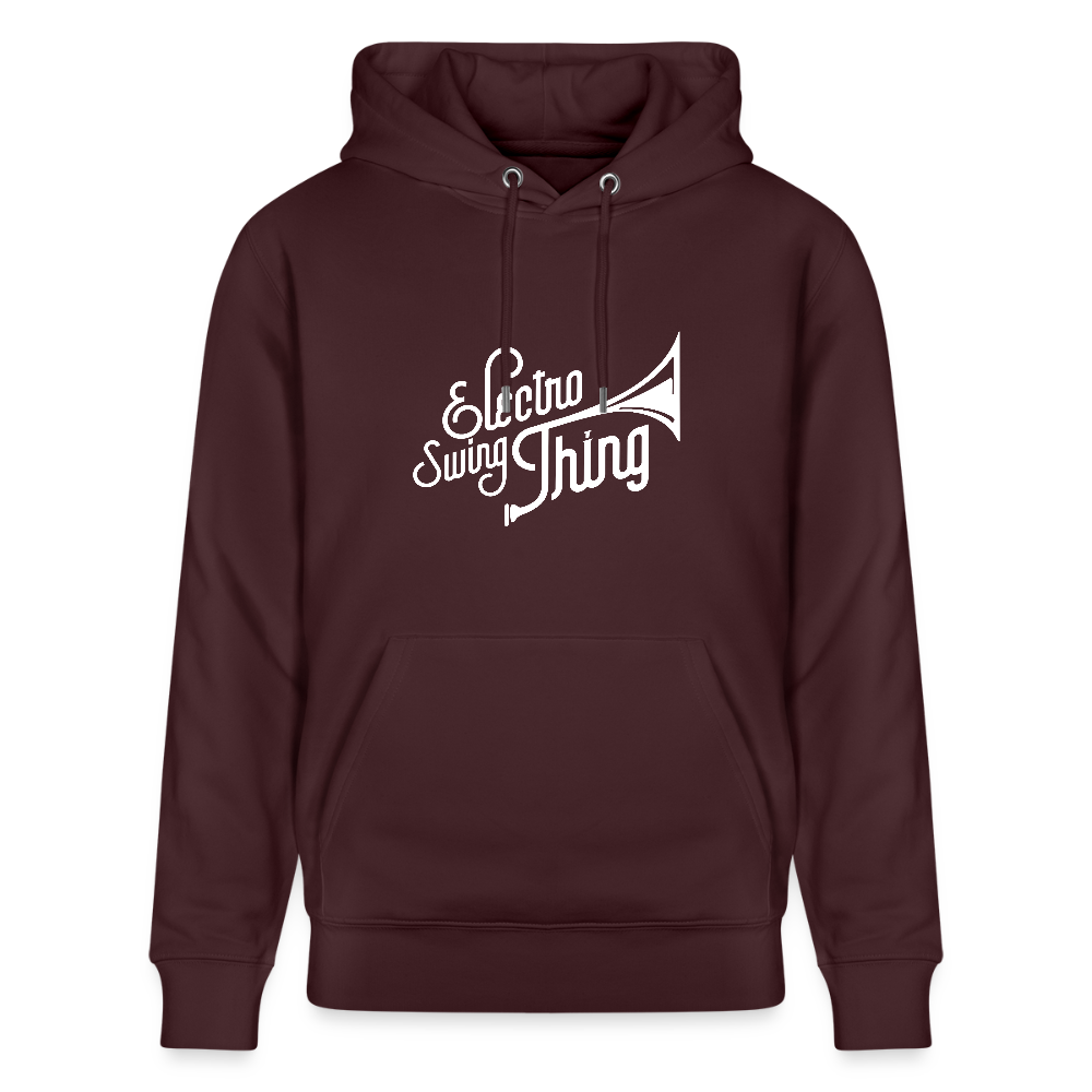 Electro Swing Thing – Bio Hoodie (Unisex, Großer Frontprint) - maroon
