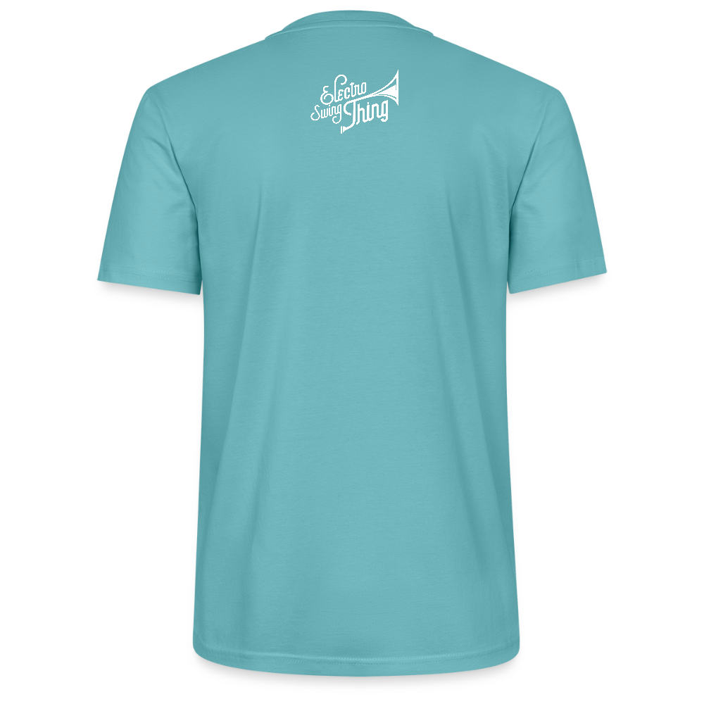 Electro Swing Thing – Bio T-Shirt (Unisex, Front & Kleiner Back Print) - pastel turquoise