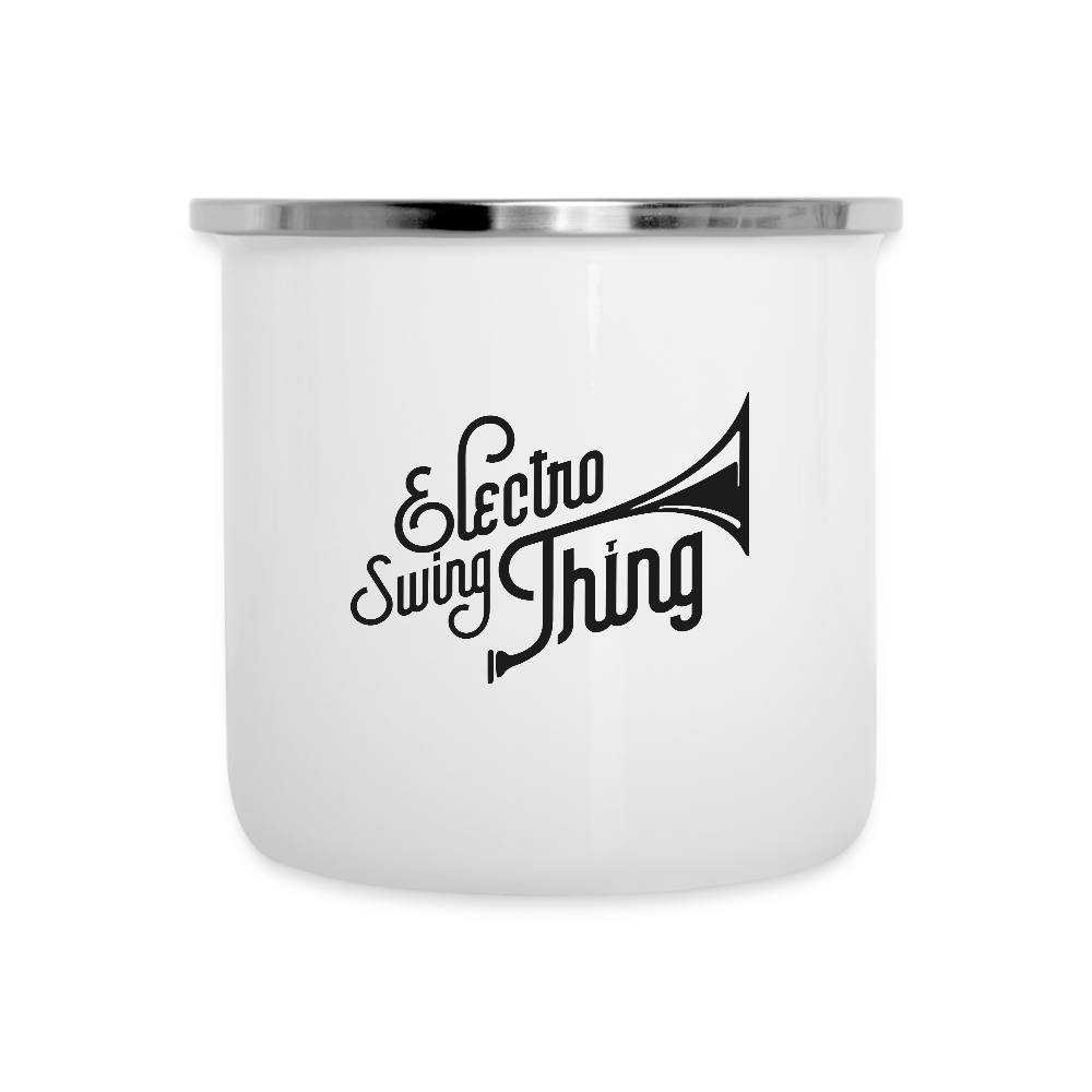 Electro Swing Thing – Emaille-Tasse (Retro-Look) - white