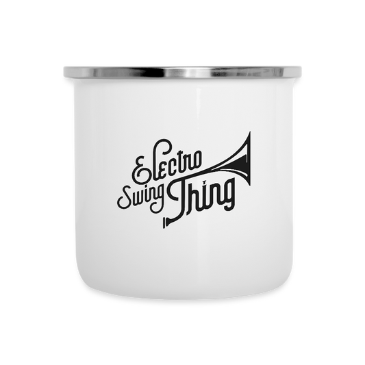 Electro Swing Thing – Emaille-Tasse (Retro-Look) - white