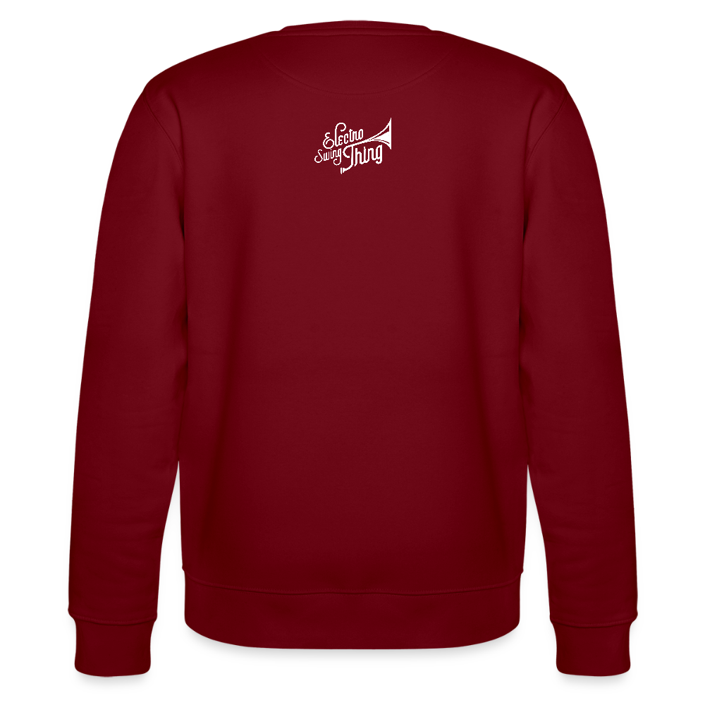 Electro Swing Thing – Bio Sweatshirt (Unisex, Front & Kleiner Back Print) - burgundy