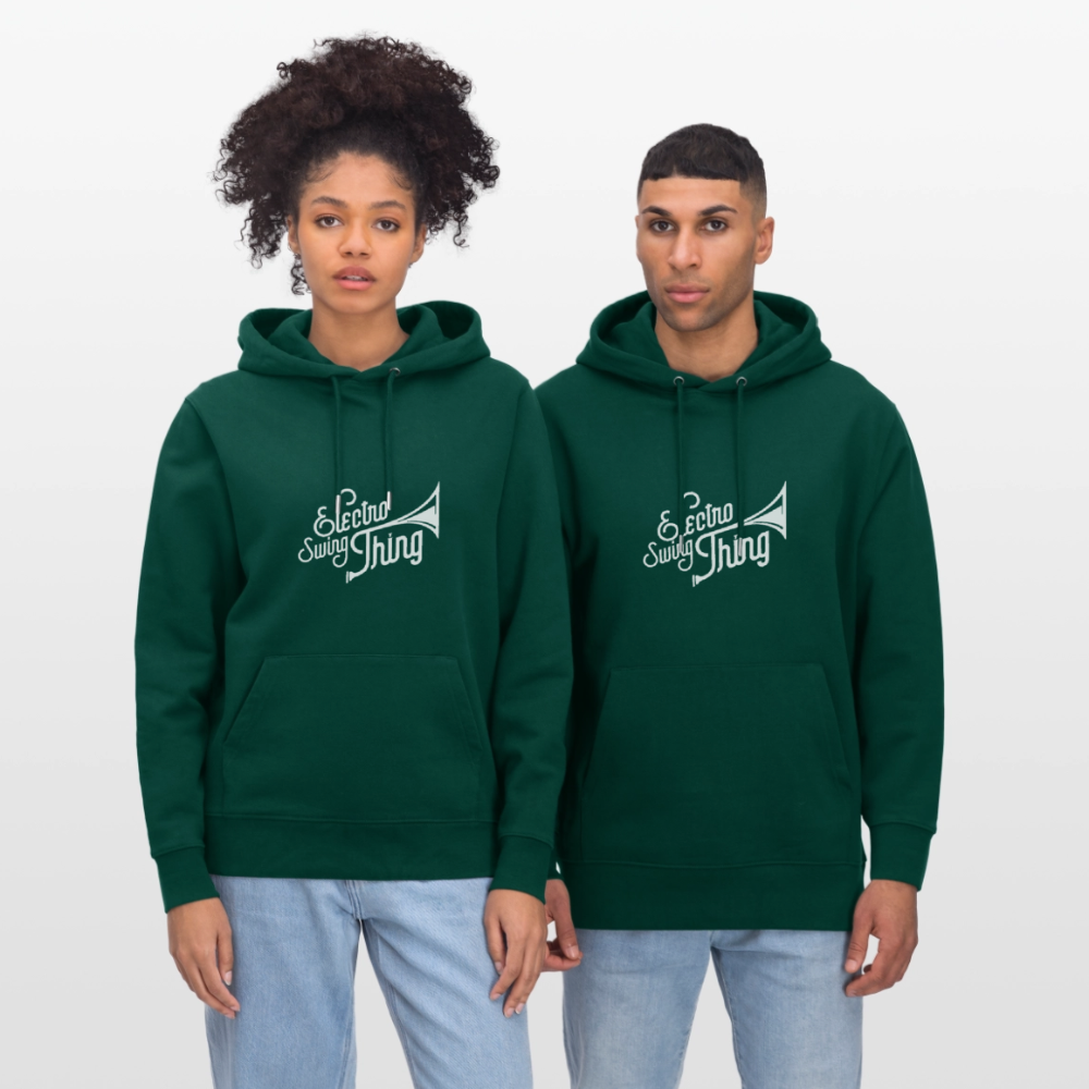 Electro Swing Thing – Bio Hoodie (Unisex, Großer Frontprint) - forest
