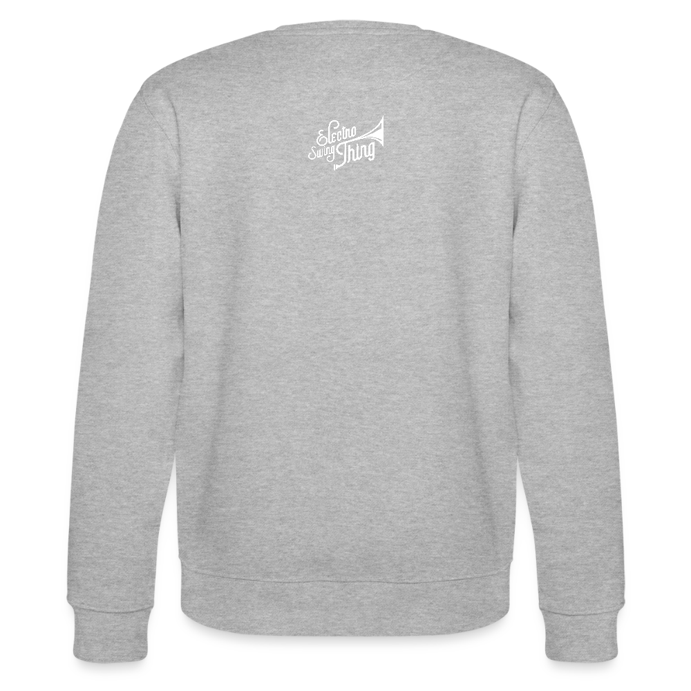Electro Swing Thing – Bio Sweatshirt (Unisex, Front & Kleiner Back Print) - heather grey