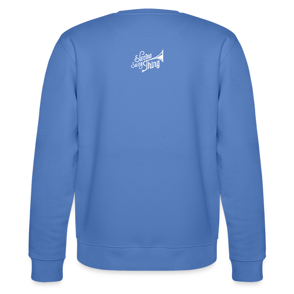 Electro Swing Thing – Bio Sweatshirt (Unisex, Front & Kleiner Back Print) - bright blue