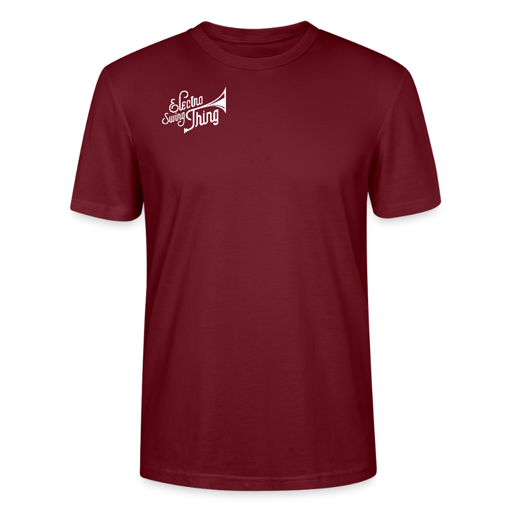 Electro Swing Thing – Bio T-Shirt (Unisex, Front & Kleiner Back Print) - burgundy