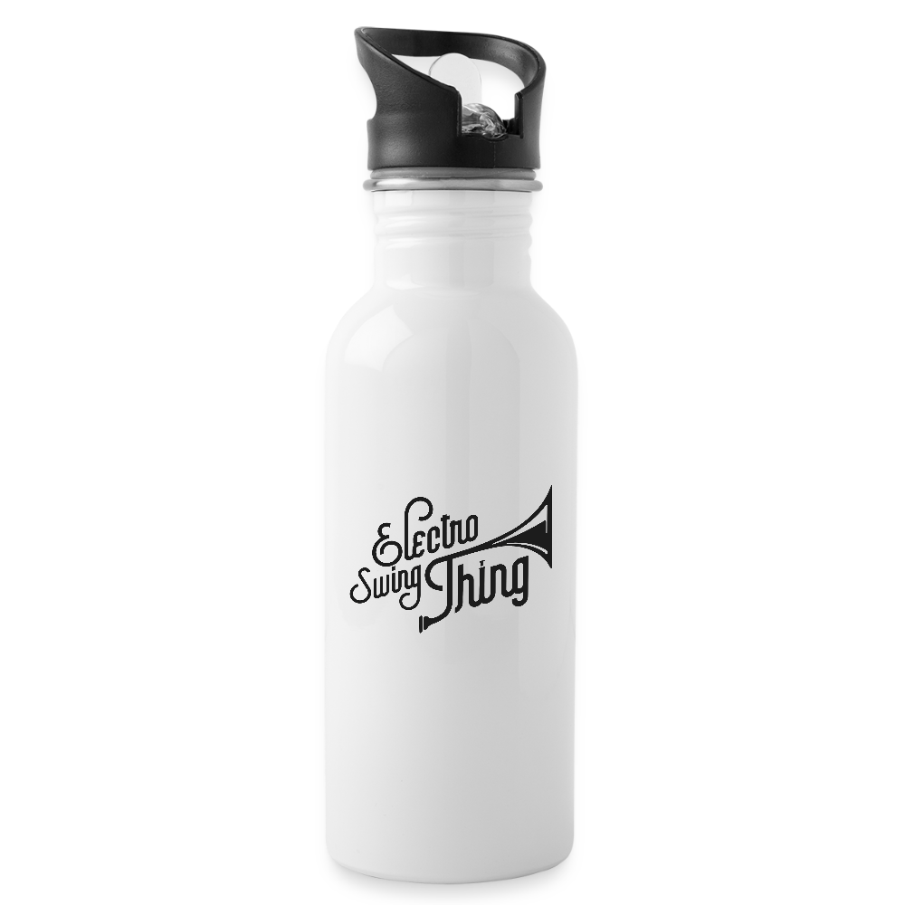 Electro Swing Thing – Trinkflasche (600 ml, Edelstahl) - white