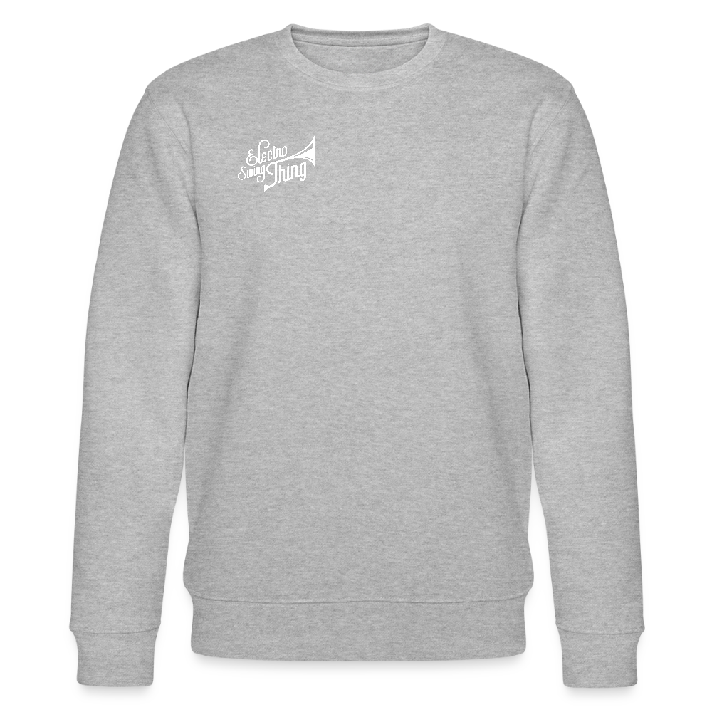 Electro Swing Thing – Bio Sweatshirt (Unisex, Front & Kleiner Back Print) - heather grey