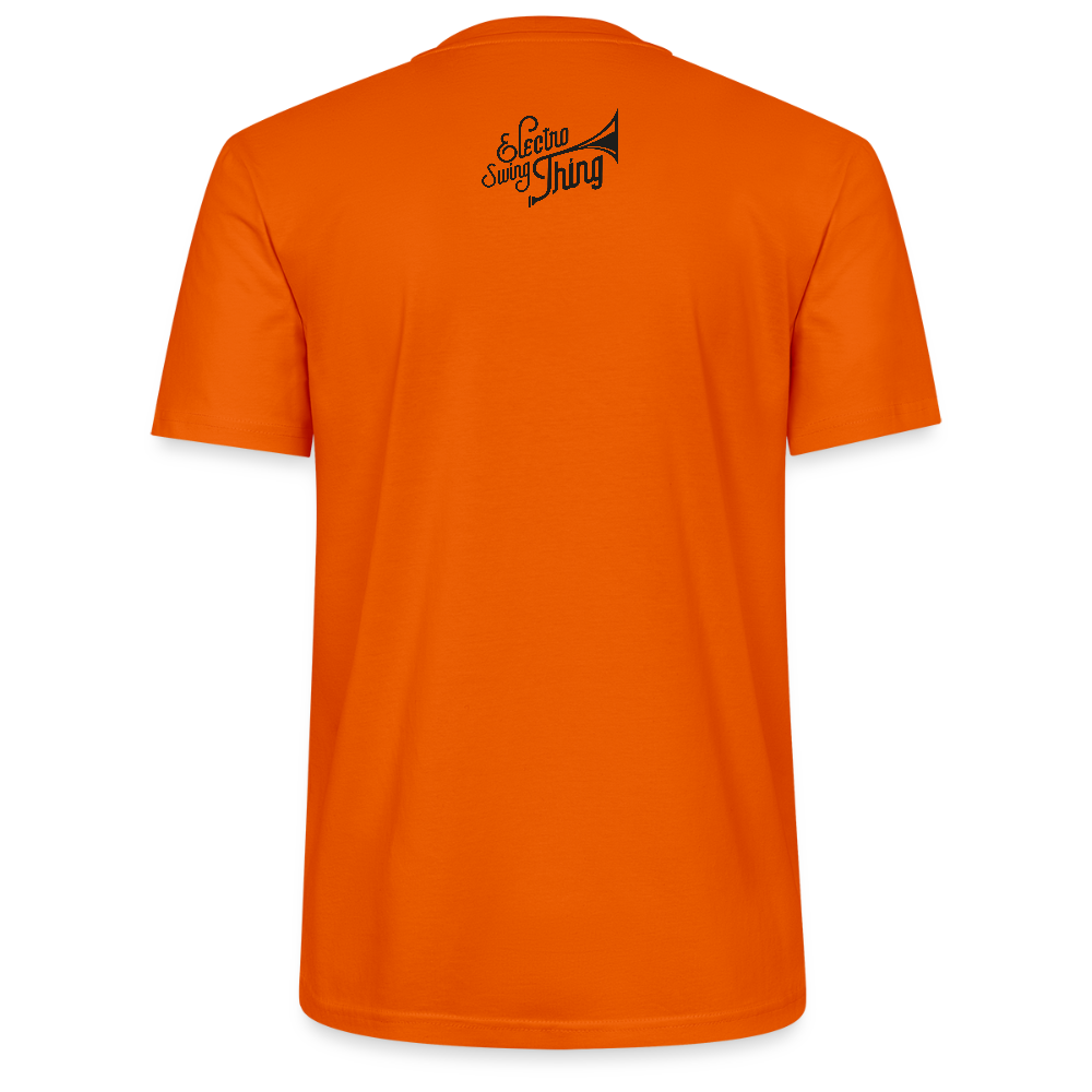 Electro Swing Thing – Unisex Bio T-Shirt (Großer Frontprint & Kleiner Backprint) - bright orange