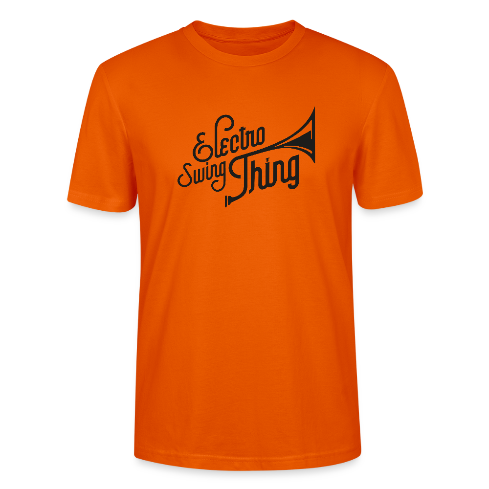 Electro Swing Thing – Unisex Bio T-Shirt (Großer Frontprint & Kleiner Backprint) - bright orange
