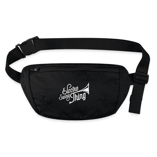 Electro Swing Thing – Recycled Gürteltasche (Schwarz, Weißer Print) - black