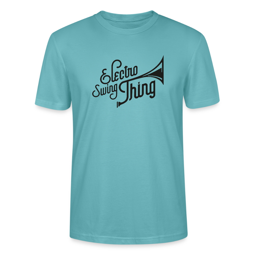 Electro Swing Thing – Unisex Bio T-Shirt (Großer Frontprint & Kleiner Backprint) - pastel turquoise